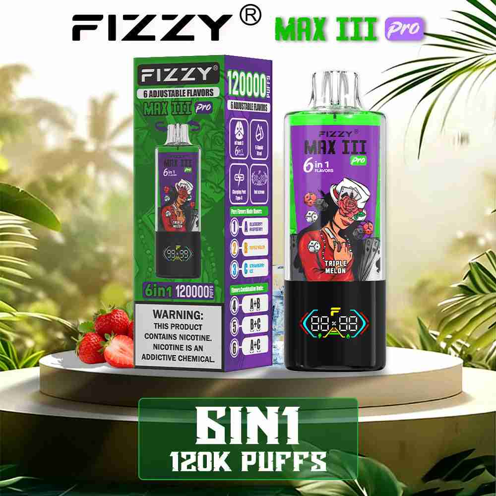 Entrepôt UE FIZZY MAX III PRO 120K Puffs jetable Vape vente en gros - [VapzVape]