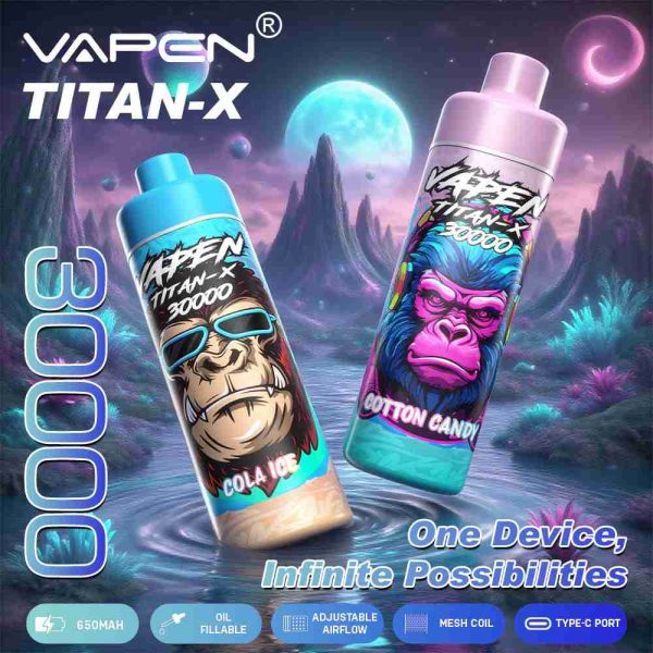 EU Warehouse VAPEN TITAN-X 30000 Puffs 30ml Disposable Vape Wholesale - [VapzVape]