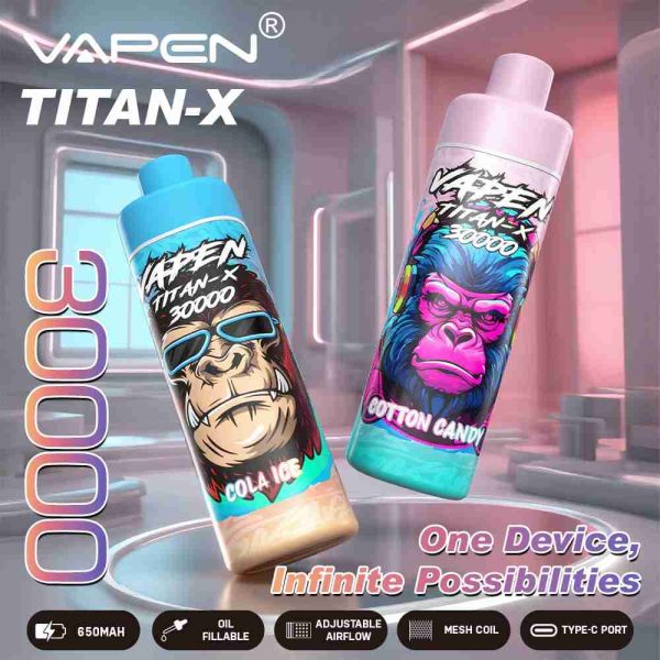 EU Warehouse VAPEN TITAN-X 30000 Puffs 30ml Disposable Vape Wholesale - [VapzVape]