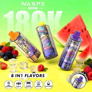EU Warehouse WASPE Crystal 8 in 1  180K Puffs 68ml Disposable Vape Wholesale - [VapzVape]