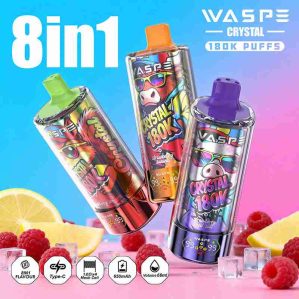 EU Warehouse WASPE Crystal 8 in 1  180K Puffs 68ml Disposable Vape Wholesale - [VapzVape]