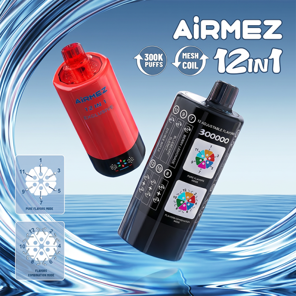 EU Warehouse Airmez 12 IN 1 300K Puffs Disposable Vape Wholesale - [VapzVape]