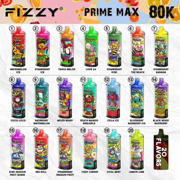 EU Warehouse FIZZY PRIME MAX 80000 Puffs Disposable Vape Wholesale - [VapzVape]