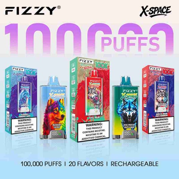 EU Warehouse FIZZY X-SPACE 100K Puffs Disposable Vape Wholesale - [VapzVape]