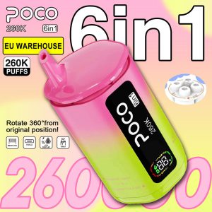 Entrepôt européen POCO 6-en-1 260K Puffs jetables Vape en gros - [VapzVape]
