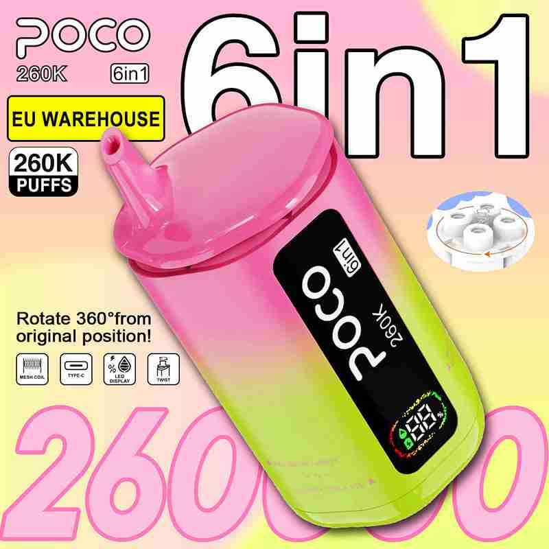 EU-Lager POCO 6IN1 260K Puffs Einweg Vape Großhandel – [VapzVape]