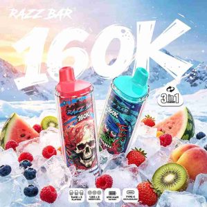 EU Warehouse Razz bar 3IN1 160K  Puffs Disposable Vape Wholesale - [VapzVape]