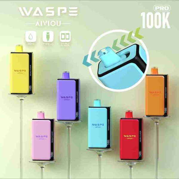 EU Warehouse Waspe Double Flavor PRO 100K Puffs Disposable Vape Wholesale - [VapzVape]