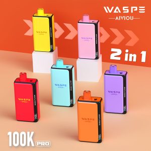 Entrepôt UE Waspe Double Flavor PRO 100K Puffs jetable Vape vente en gros - [VapzVape]