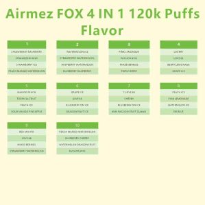 EU Warehouse Airmez FOX 4 IN 1 120k Puffs Disposable Vape Wholesale - [VapzVape]