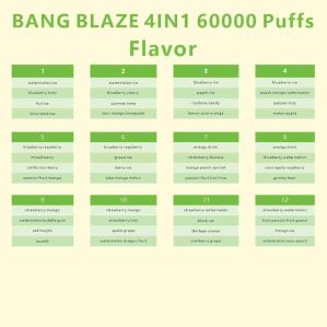 EU-Lager BANG BLAZE 4IN1 60000 Puffs Einweg Vape Großhandel – [VapzVape]