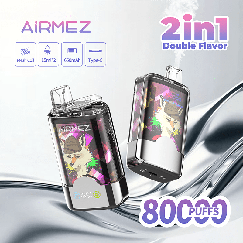 Entrepôt UE Airmez FOX 2 EN 1 80000 Puffs Jetable Vape Vente en gros - [VapzVape]