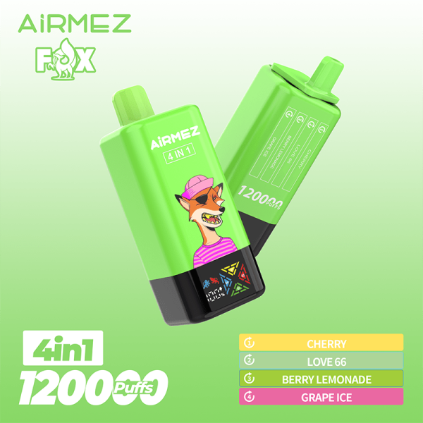 EU Warehouse Airmez FOX 4 IN 1 120k Puffs Disposable Vape Wholesale - [VapzVape]