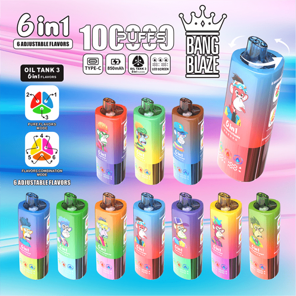EU Warehouse BANG BLAZE 6 IN 1 100k Puffs Disposable Vape Wholesale - [VapzVape]