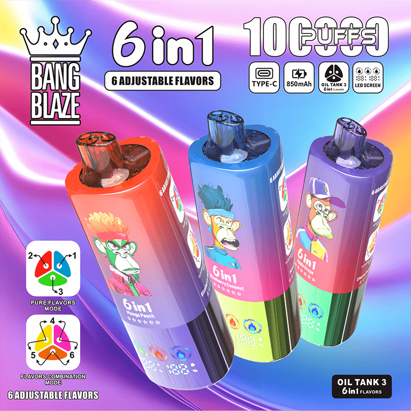 EU-Lager BANG BLAZE 6-in-1 100k Puffs Einweg Vape Großhandel – [VapzVape]