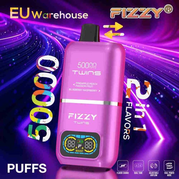 EU Warehouse FIZZY TWINS 50000 Puffs Disposable Vape Wholesale - [VapzVape]