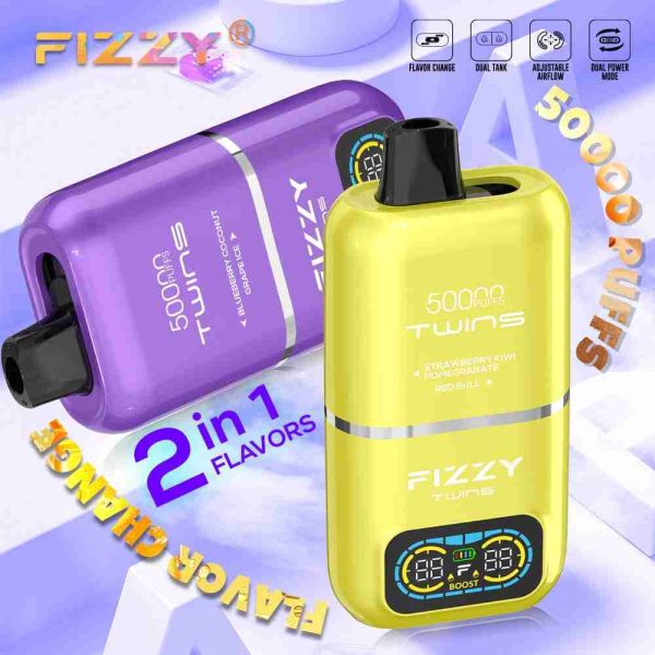 EU Warehouse FIZZY TWINS 50000 Puffs Disposable Vape Wholesale - [VapzVape]
