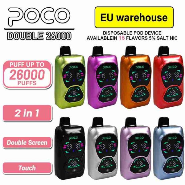 EU Warehouse POCO DOUBLE 26000 Puffs Disposable Vape Wholesale - [VapzVape]