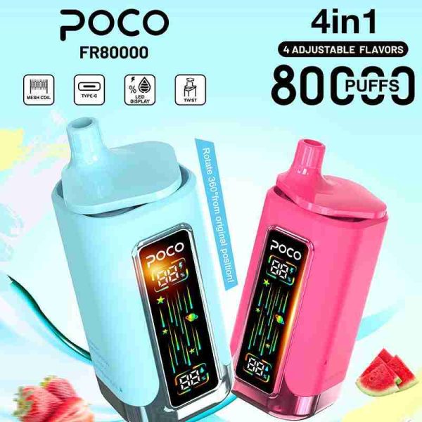EU Warehouse POCO FR 4 in 1 80000 Puffs Disposable Vape Wholesale - [VapzVape]
