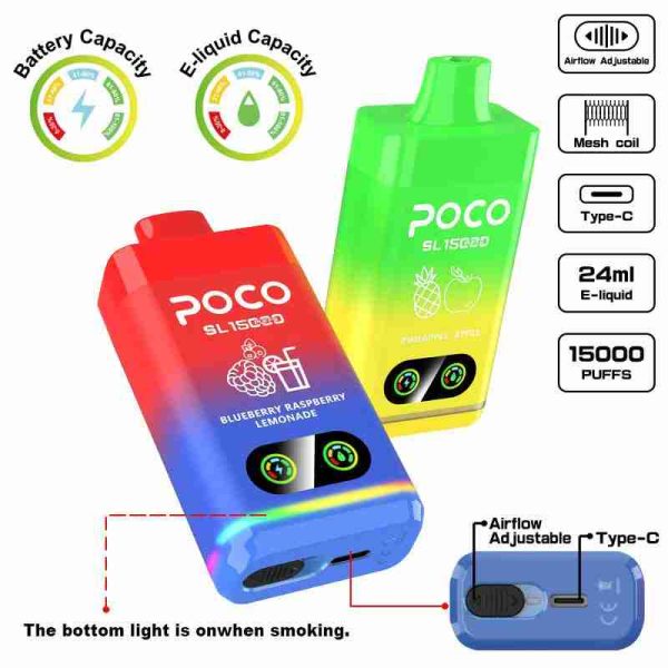 EU Warehouse POCO SL 15000 Puffs Disposable Vape Wholesale - [VapzVape]
