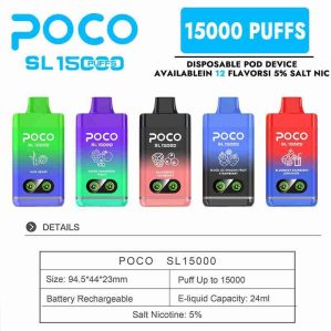 EU Warehouse POCO SL 15000 Puffs Disposable Vape Wholesale - [VapzVape]