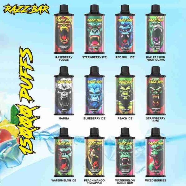 EU Warehouse Razz Bar 15000 Puffs 28ml Disposable Vape Wholesale - [VapzVape]