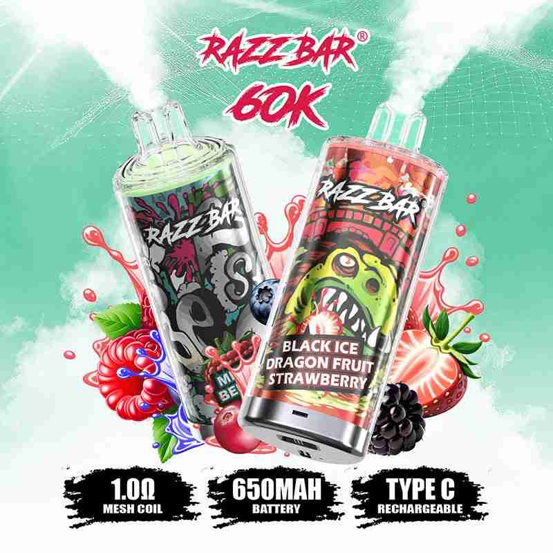 EU-Lager Razz Bar 60.000 Züge Einweg-E-Zigarette Vape Großhandel – [VapzVape]