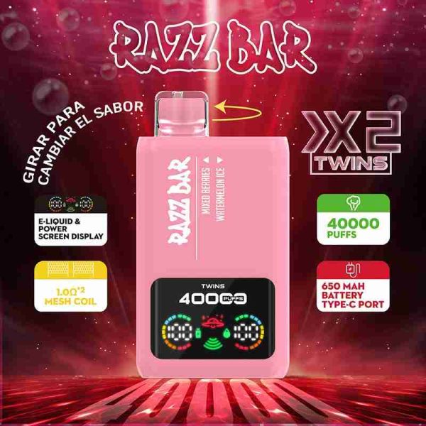 EU Warehouse Razz Bar Twis 40000 Puffs Disposable Vape Wholesale - [VapzVape]