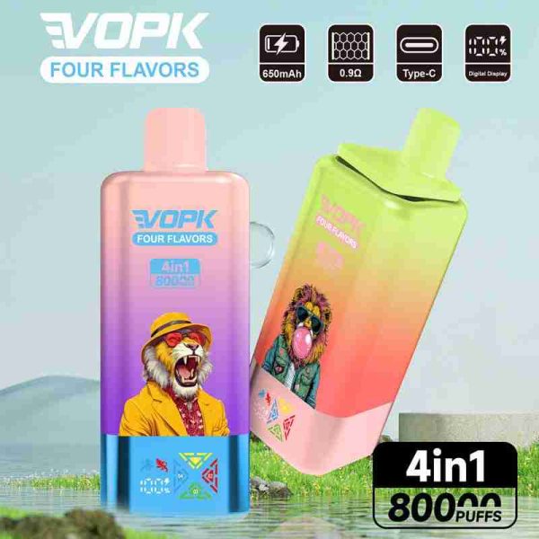 EU Warehouse VOPK FOUR FLAVORS 80000 Puffs Disposable Vape Wholesale - [VapzVape]