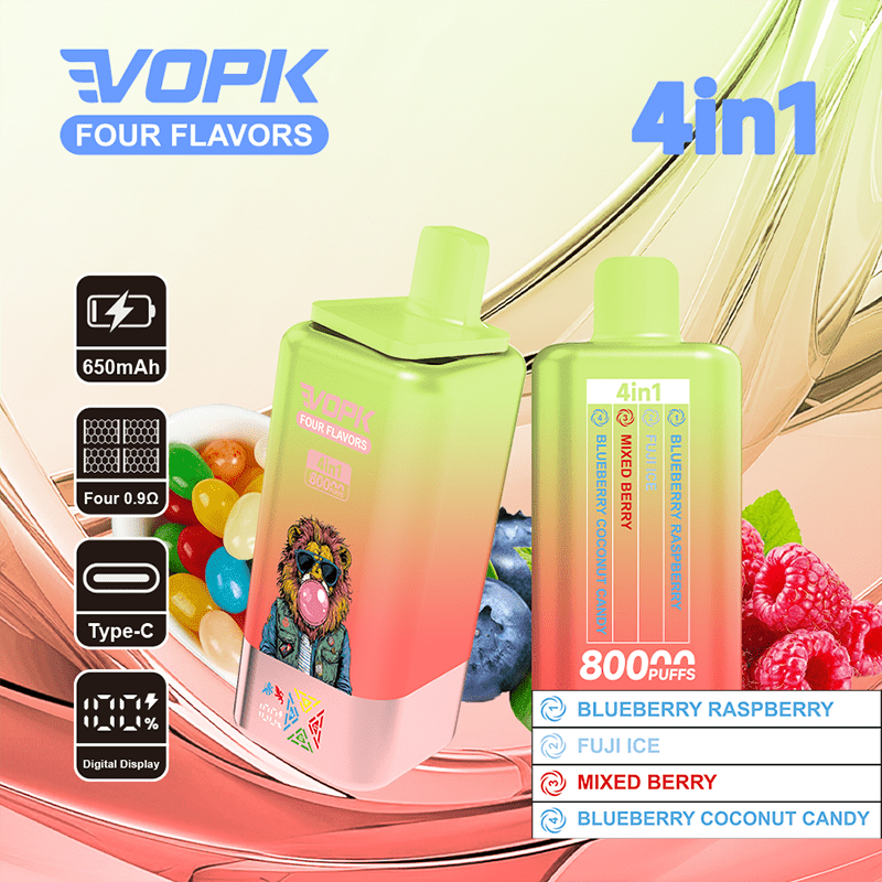 EU-Lager VOPK VIER GESCHMACKSRICHTUNGEN 80000 Puffs Einweg Vape Großhandel – [VapzVape]