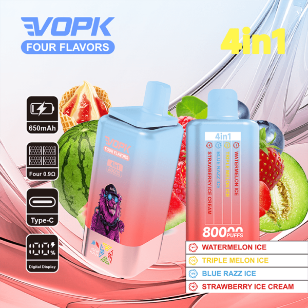 EU Warehouse VOPK FOUR FLAVORS 80000 Puffs Disposable Vape Wholesale - [VapzVape]