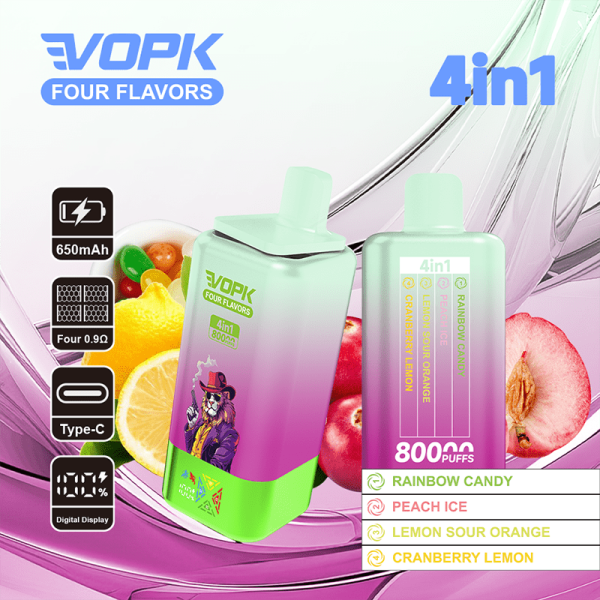 EU Warehouse VOPK FOUR FLAVORS 80000 Puffs Disposable Vape Wholesale - [VapzVape]