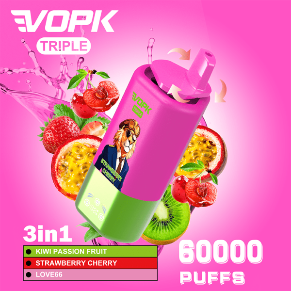 EU Warehouse VOPK Triple 3in1 60000 Puffs Disposable Vape Wholesale - [VapzVape]