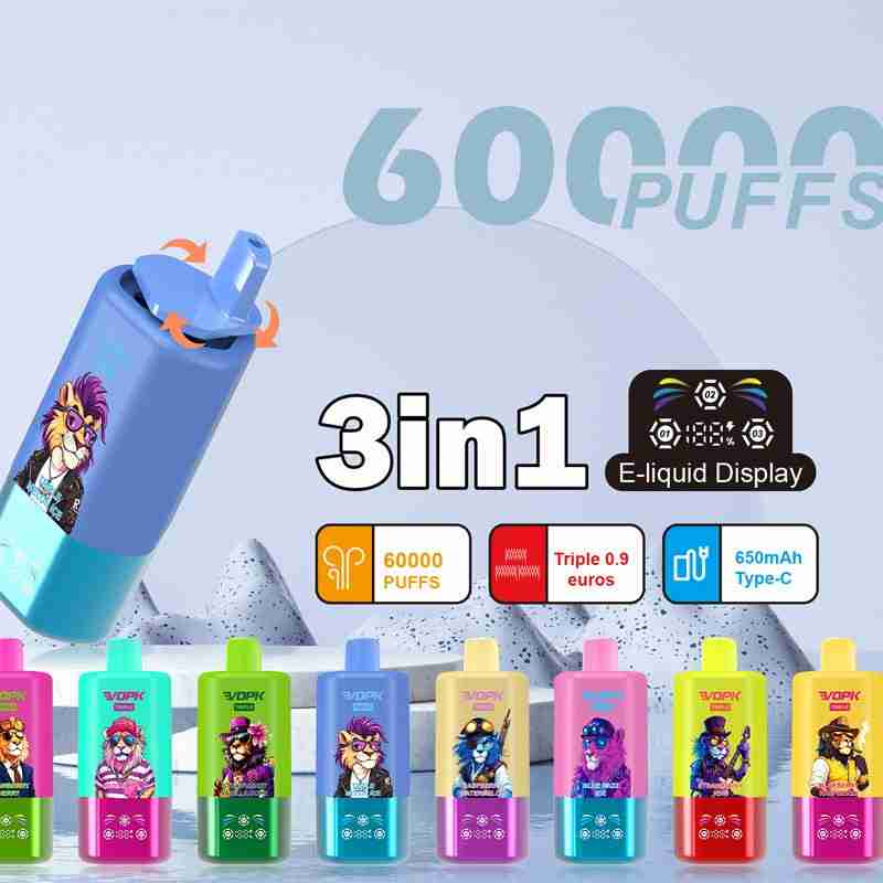EU Warehouse VOPK Triple 3in1 60000 Puffs Disposable Vape Wholesale - [VapzVape]