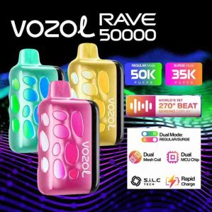 EU Warehouse VOZOL RAVE 50000 Puffs Disposable Vape Wholesale - [VapzVape]