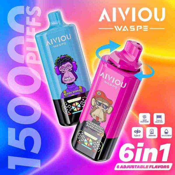 EU-Lager WASPE AIVIOU 6 in 1 150k Puffs Einweg Vape Großhandel – [VapzVape]