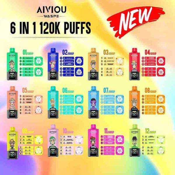 EU-Lager WASPE AIVIOU 6 in 1 150k Puffs Einweg Vape Großhandel – [VapzVape]